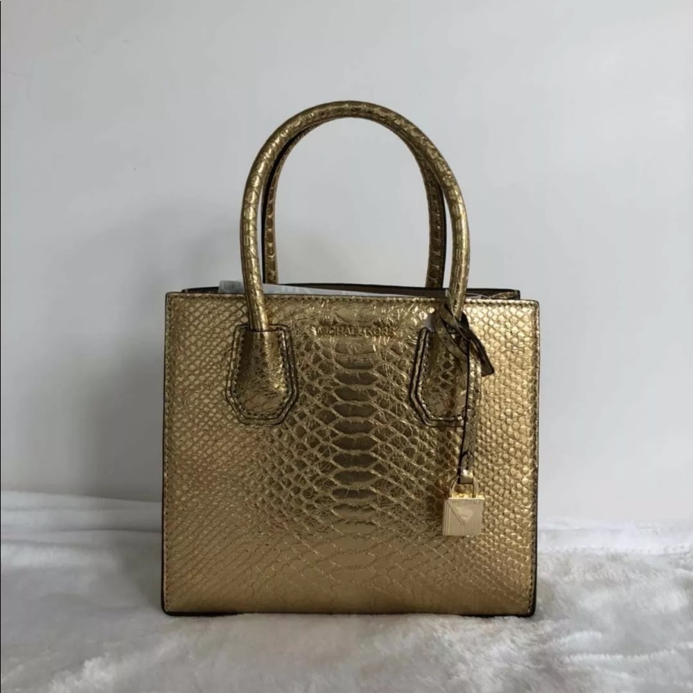 Michael Kors Mercer Metallic Embossed Crossbody